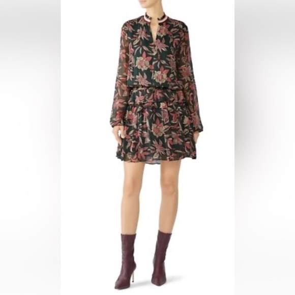 Scotch & Soda Dresses & Skirts - Scotch & Soda Dark Floral Long Sleeve Dress caja 1